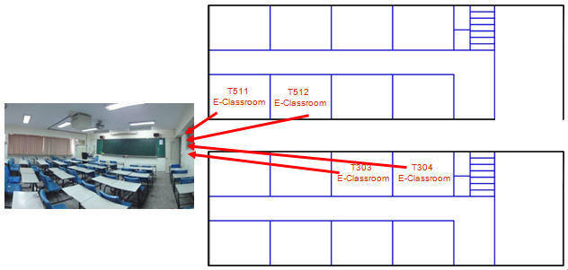 Figure 3. The Floor-Layout of the Department of Business Administration at the third and Fifth Floors of the Building T